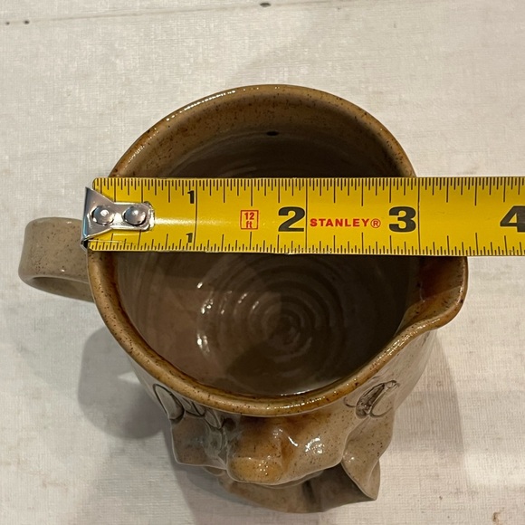 Vintage Pretty Ugly Pottery handmade funny googly eyes creamer. So retro! - Picture 6 of 7